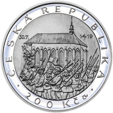 Náhled Reverzní strany - 2019 Proof - 200 Kč První pražská defenestrace