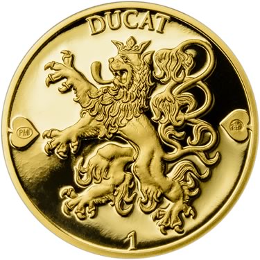 Náhled Averzní strany - 2018 - Proof - Česká heraldika. Lev. - 1 dukát Au