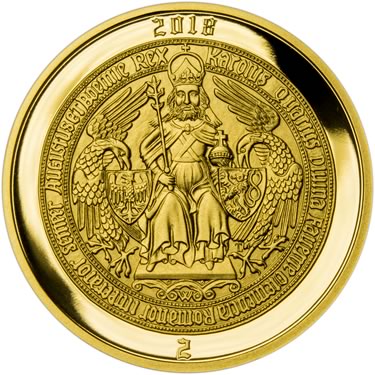 Náhled Reverzní strany - 2018 - Proof - Karel IV - 2 dukát Au