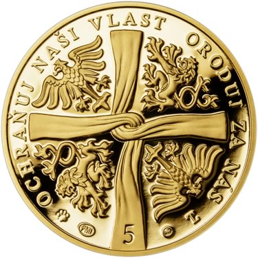 Náhled Reverzní strany - 2018 - Proof - Sv. Ludmila - 5 dukát Au