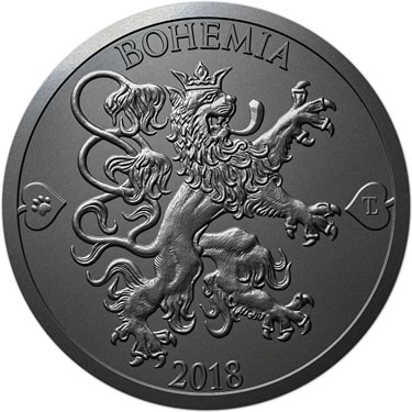 Náhled Reverzní strany - 2018 - patina - Česká heraldika. Lev. - 5 dukát Ag