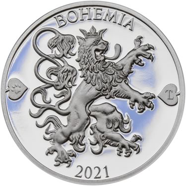 Náhled Reverzní strany - 2021 - Proof - Česká heraldika. Lev. - 1 dukát Ag