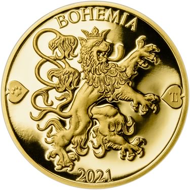 Náhled Reverzní strany - 2021 - Proof - Česká heraldika. Lev. - 10 dukát Au