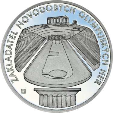 Náhled Reverzní strany - Pierre de Coubertin - 150. výročí narození Ag proof