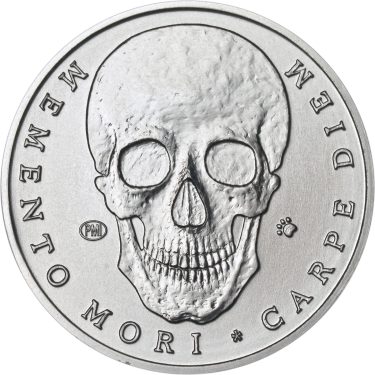 Náhled Reverzní strany - Kostnice Sedlec - Memento Mori - stříbro 1 Oz b.k.