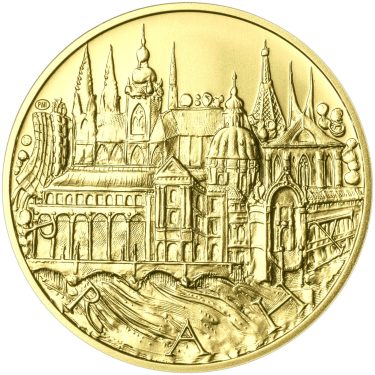 Náhled Averzní strany - Praha - zlatá 1 Oz b.k.